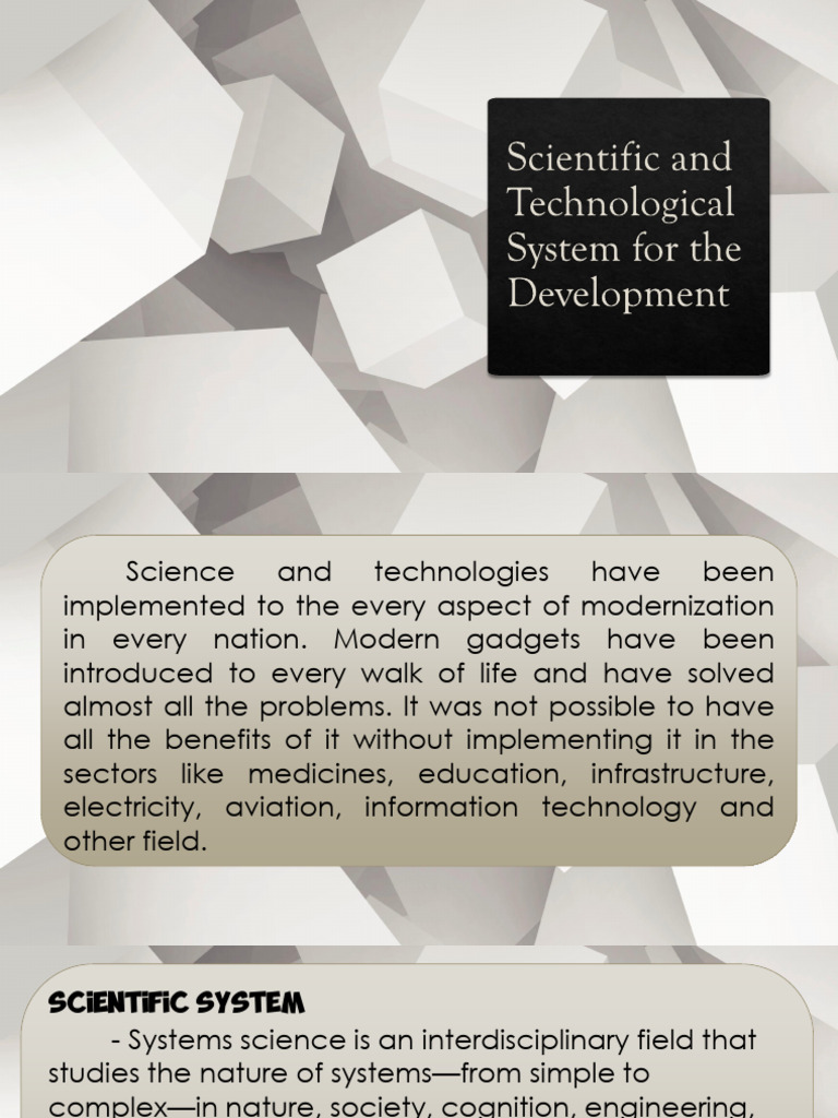 Scientific and Technological Systems Overview | PDF | System | Genetic ...
