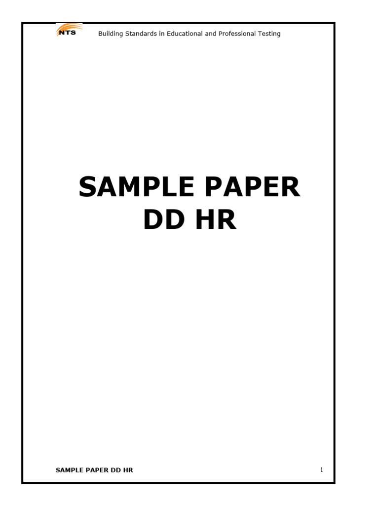 Educational Testing Standards Sample Paper | PDF | Vitamin D | Clove