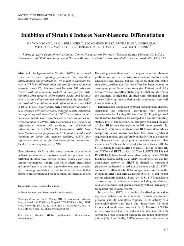 647 Full | PDF | Cellular Differentiation | Carcinogenesis