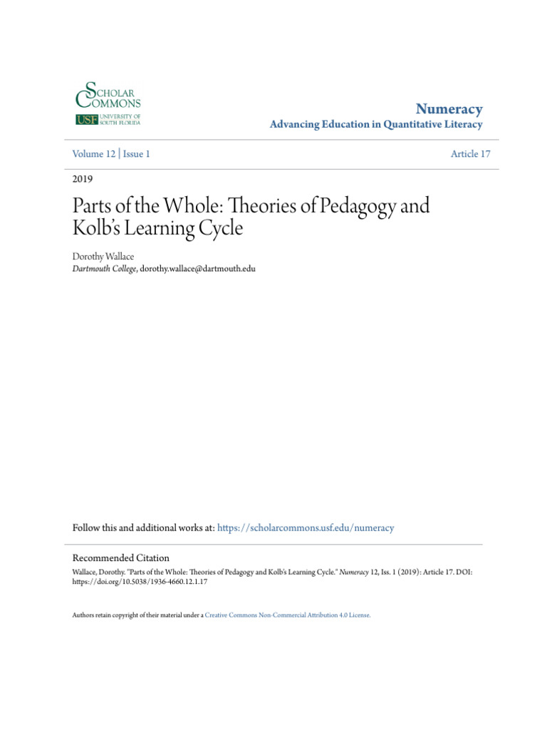 Pedagogy and Kolb’s Learning Cycle | PDF | Pedagogy | Theory