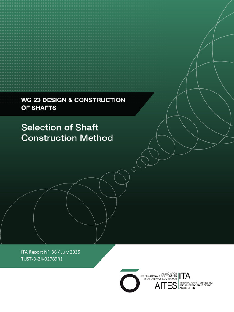 Shaft Construction Method Selection Guide | PDF | Hydrogeology | Pump