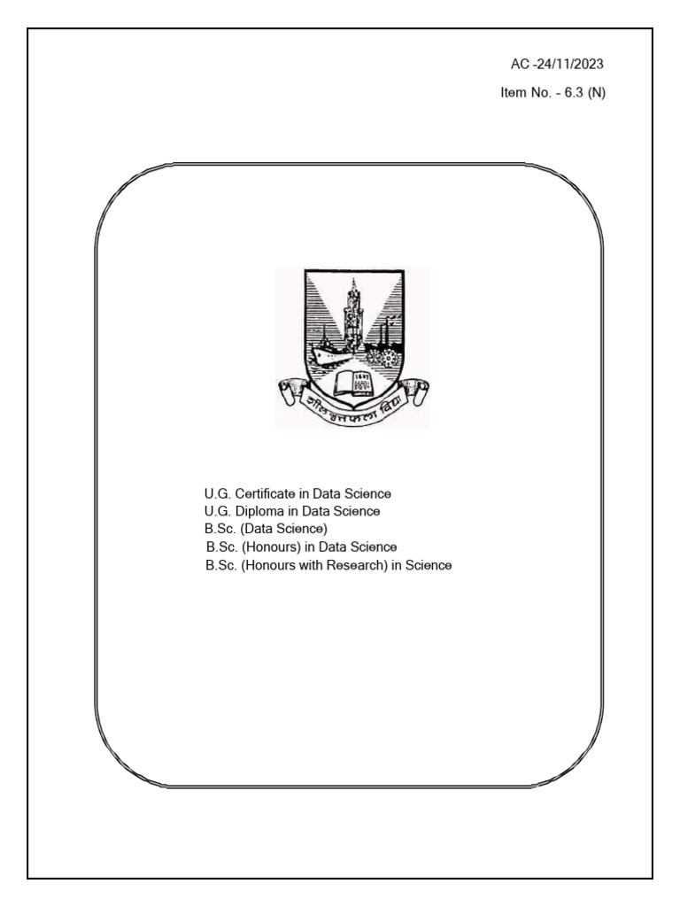 Mumbai University Data Science Programs | PDF | Data | Statistics
