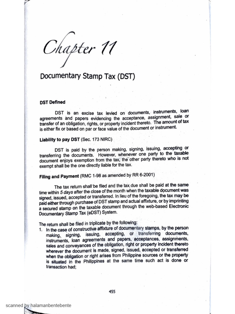 Understanding Documentary Stamp Tax (DST) | PDF | Loans | Taxes