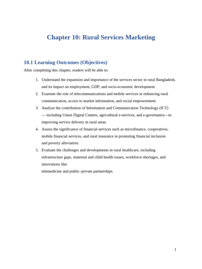 Rural Services Marketing in Bangladesh | PDF | Microfinance ...