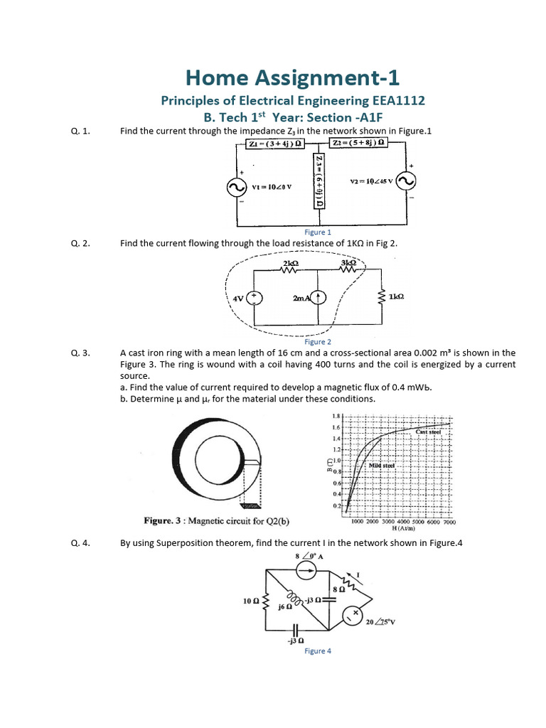 HOME ASSIGNMENT (1) | PDF | Inductor | Transformer