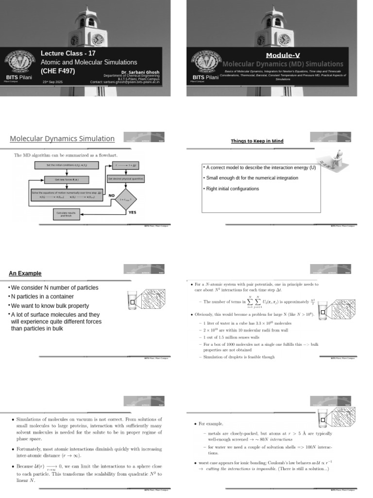 Molecular Dynamics Simulations Overview | PDF | Molecular Dynamics ...