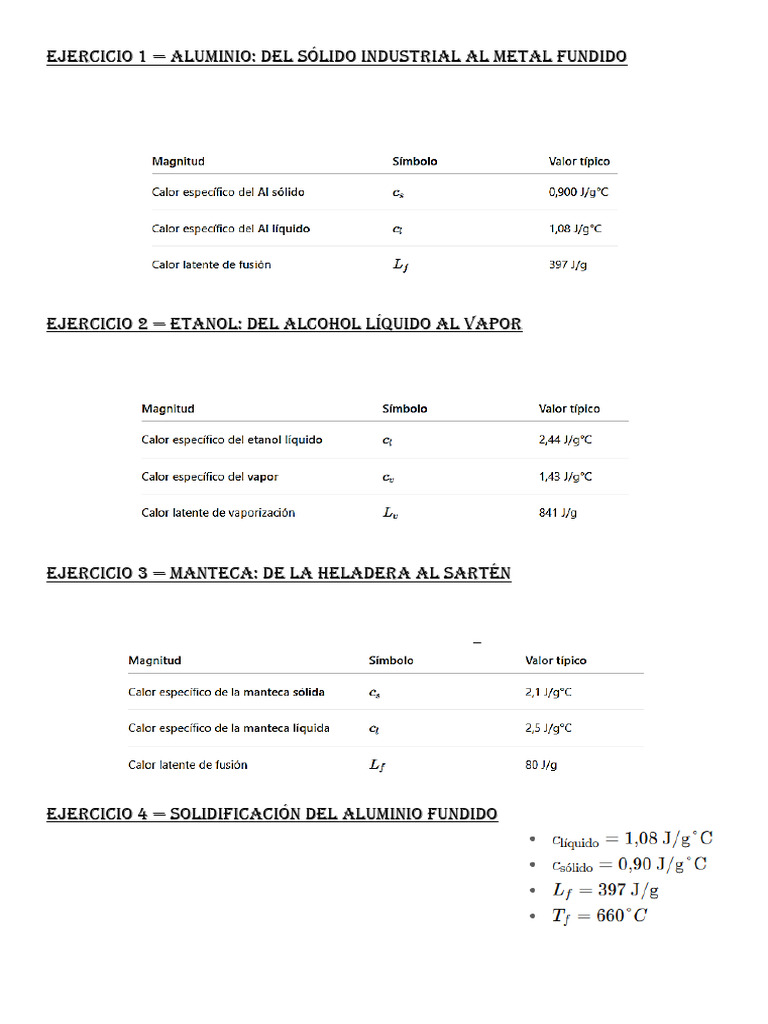 Calor en procesos de fusión y solidificación | PDF