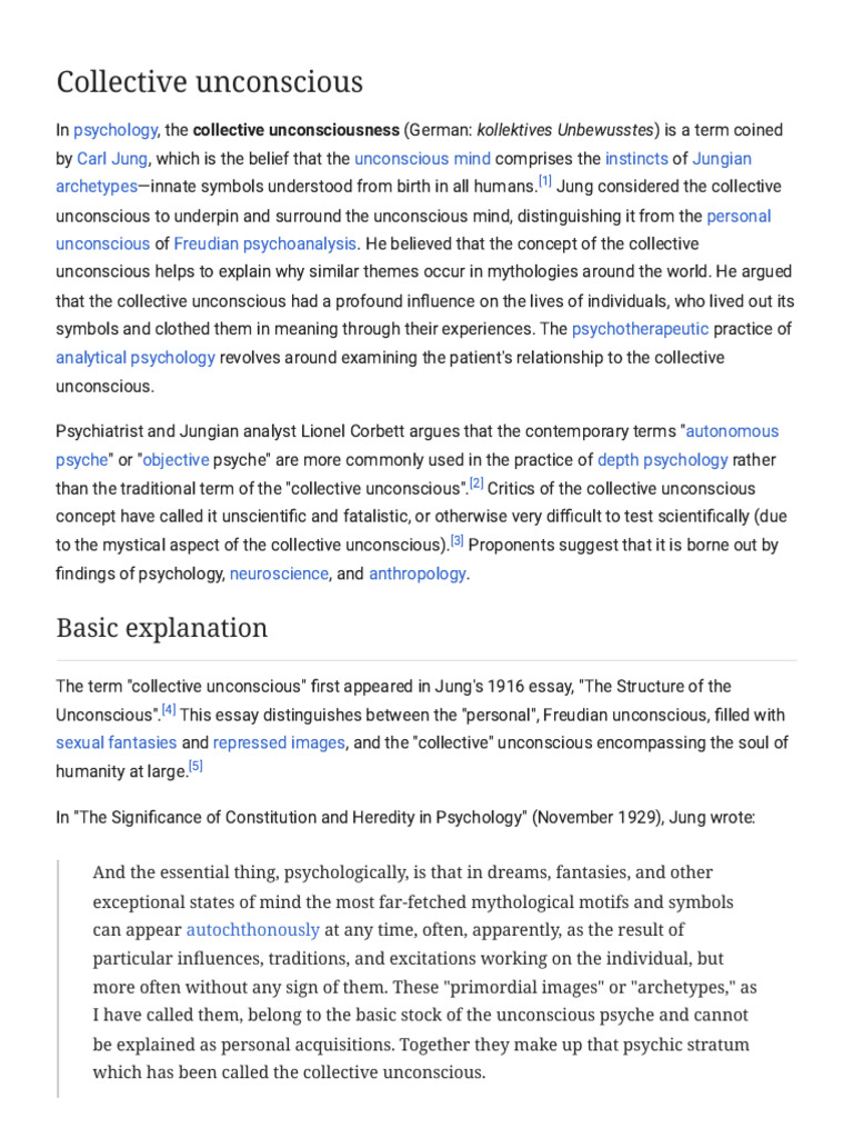 Understanding the Collective Unconscious | PDF | Carl Jung ...