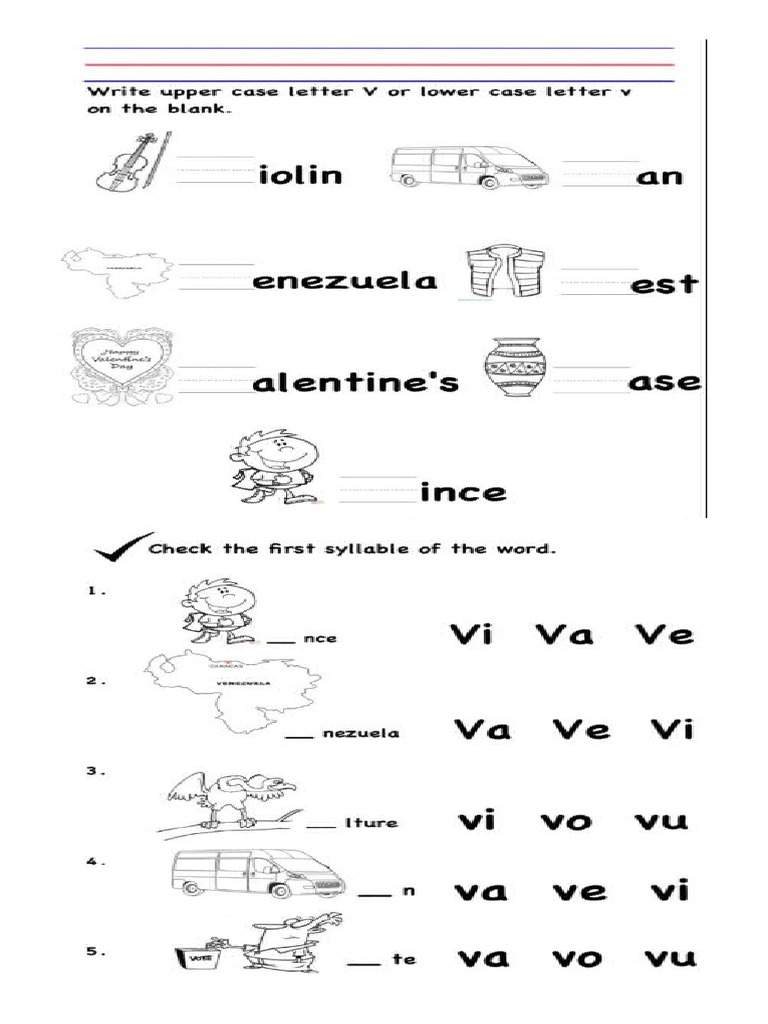 WEEK 5 Worksheet Letter VV | PDF