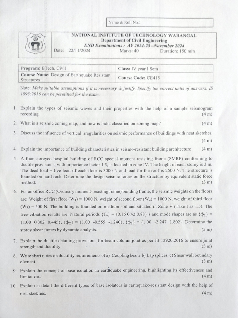 Ders - End Exam | PDF