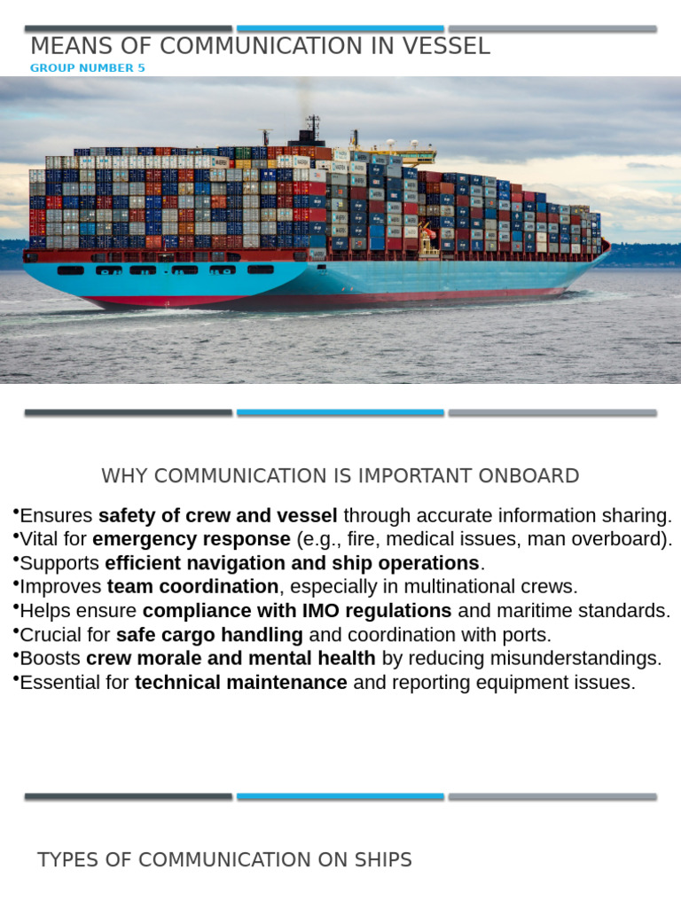 Means of Communication in Vessel | PDF | Electronics | Information And ...
