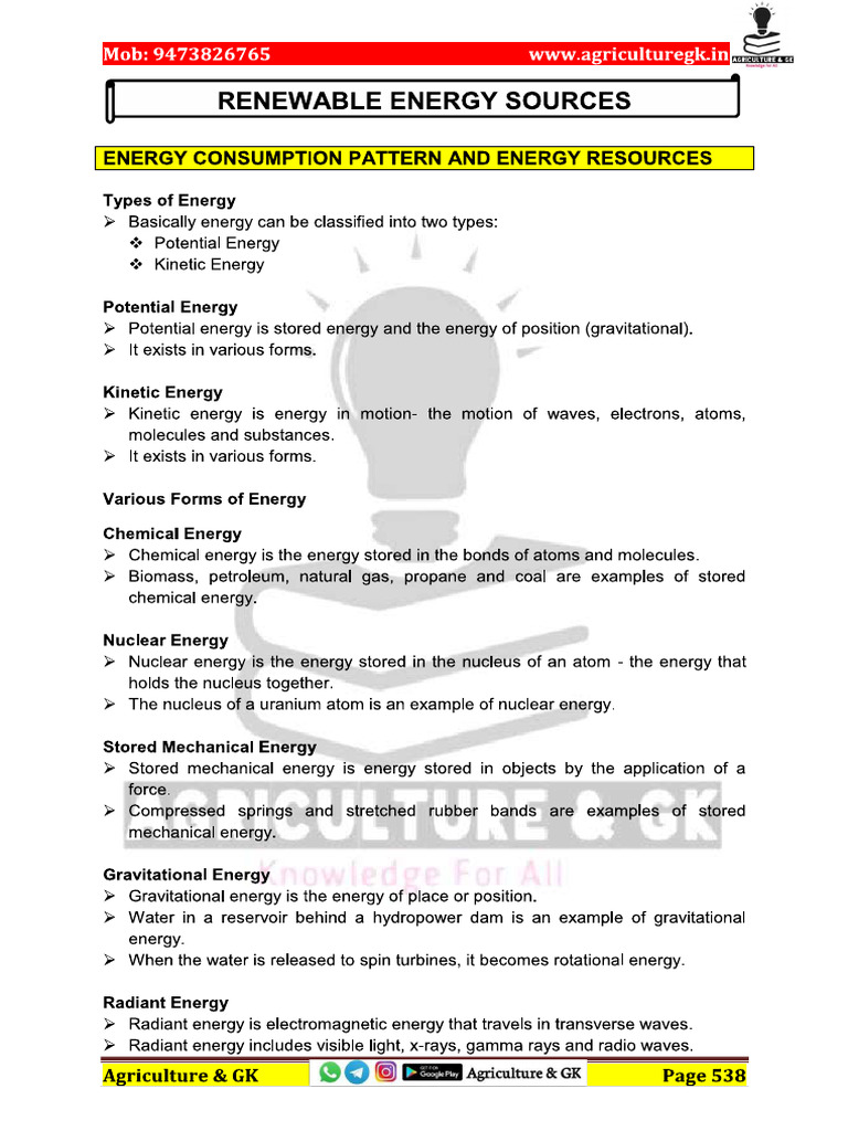 Renewable Energy Sources | PDF