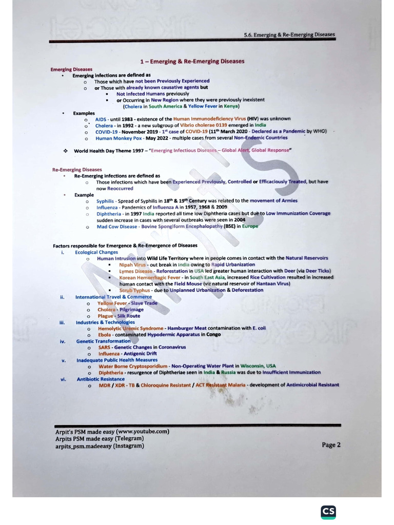 1 - Emerging & Re-Emerging Diseases | PDF