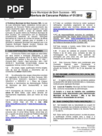 Edital Concurso Pref BomSucesso