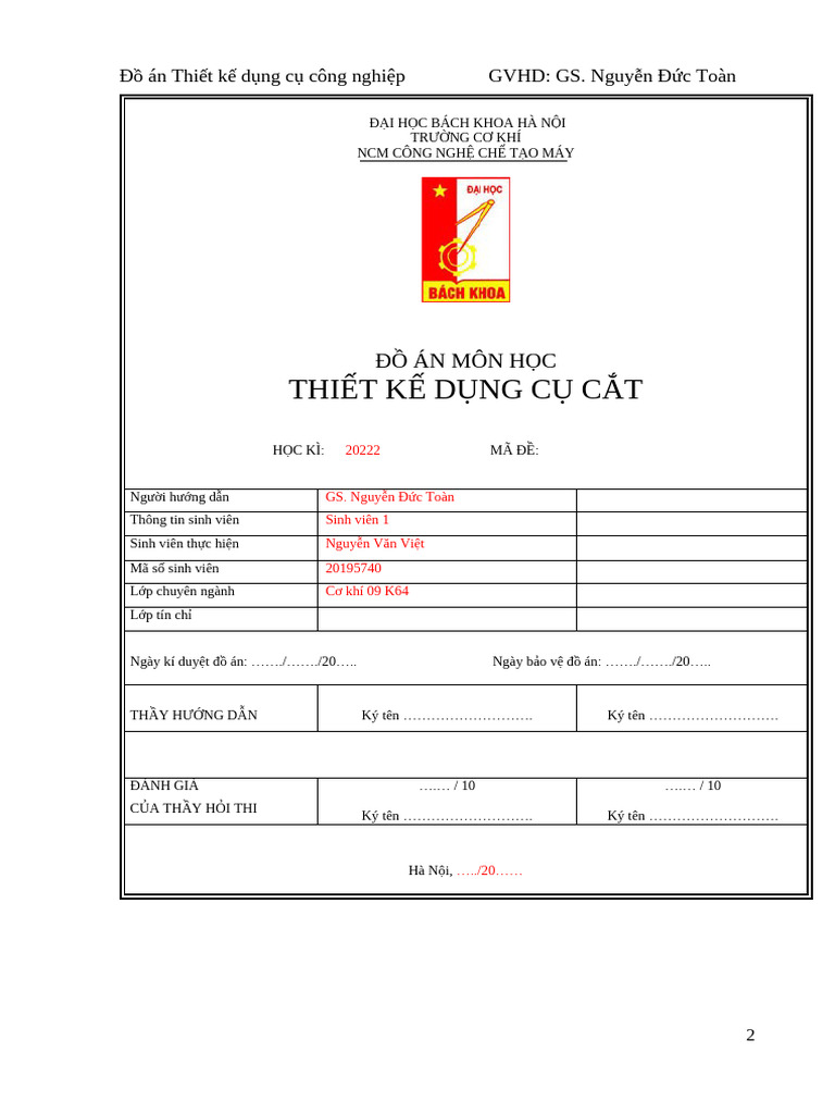 Do An Thuyet Minh | PDF