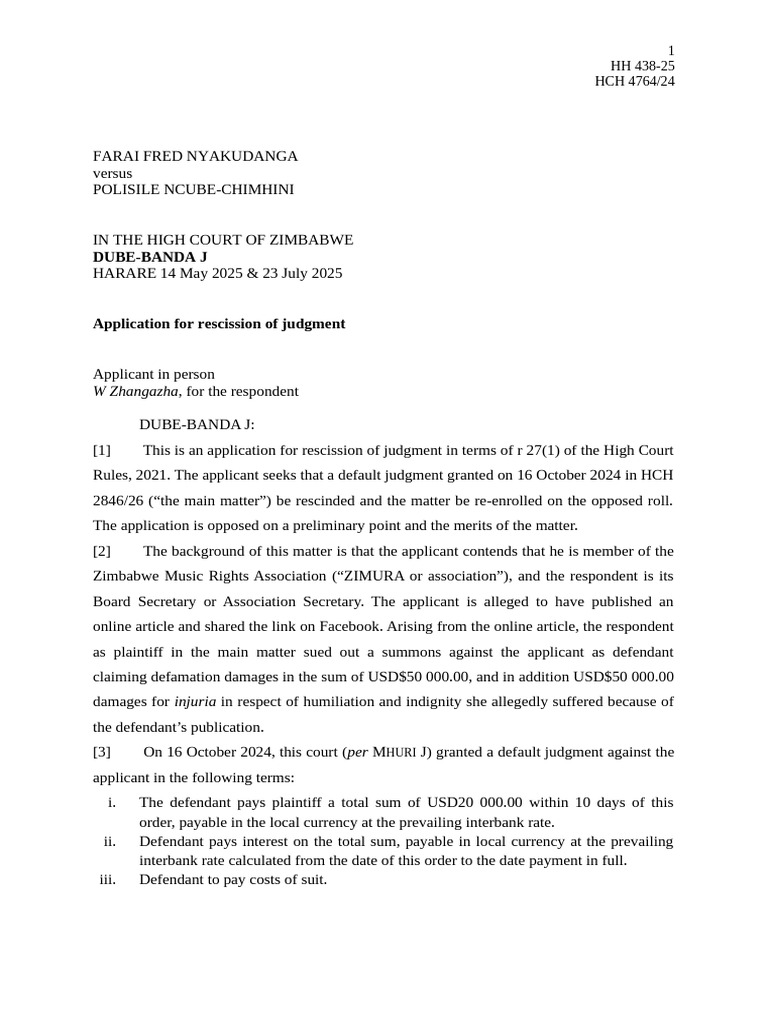 Rescission of Default Judgment Case | PDF | Conflict Of Interest ...