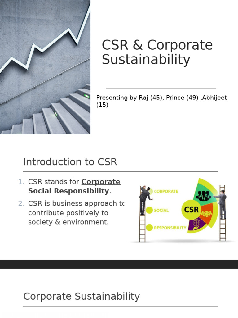 CSR & Corporate Sustainability | PDF | Corporate Social Responsibility ...