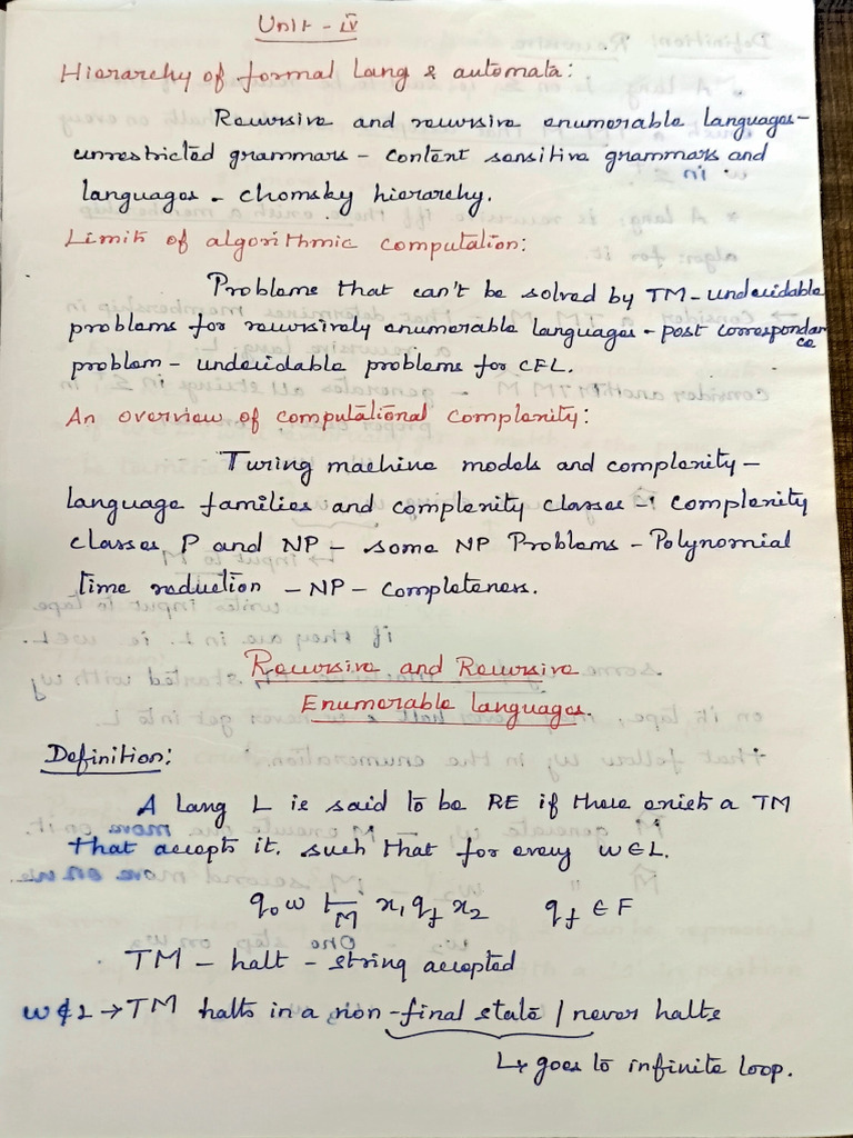 Unit 4 - TOC - 20 10 2024 | PDF