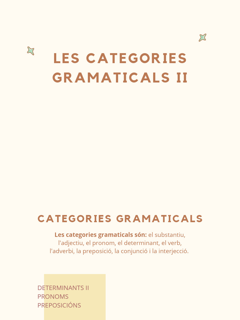 Categories Gramaticals Ii | PDF