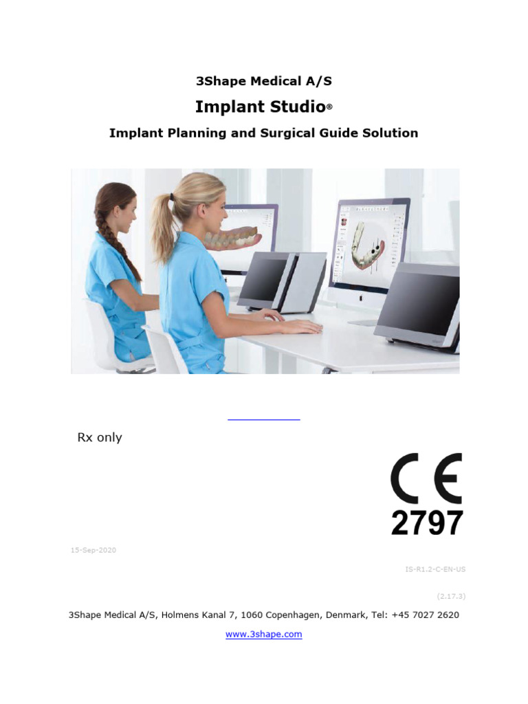 3Shape Implant Studio User Manual | PDF | Dental Implant | Dentistry