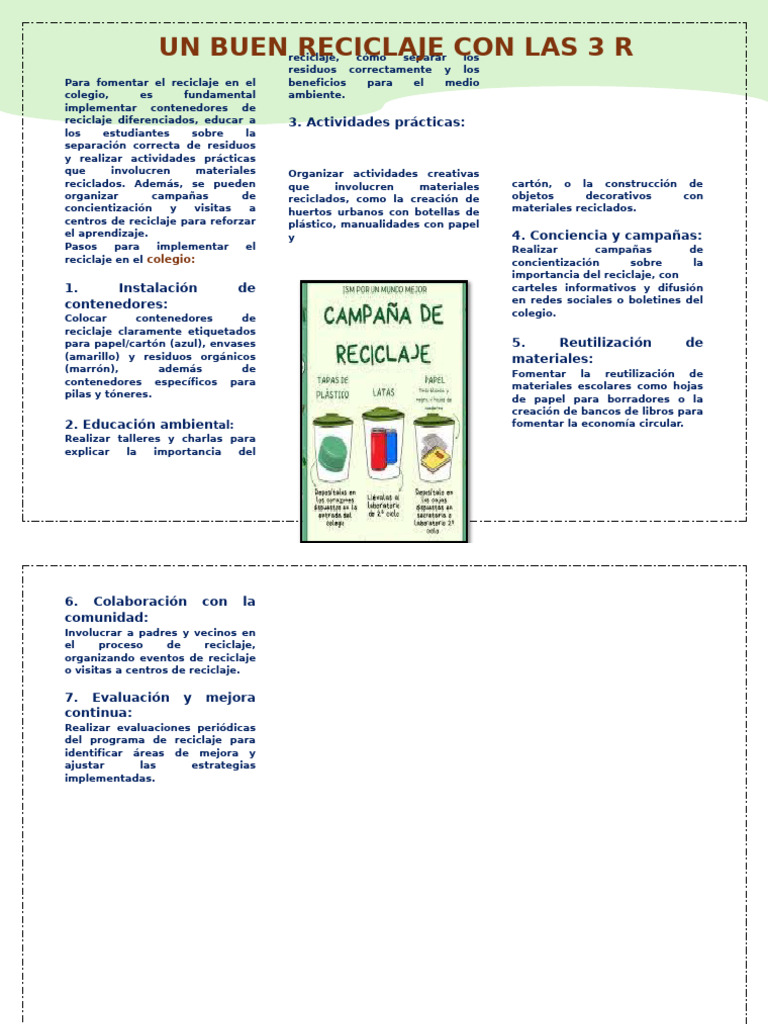 Estrategias para Fomentar el Reciclaje Escolar | PDF | Reciclaje | Residuos
