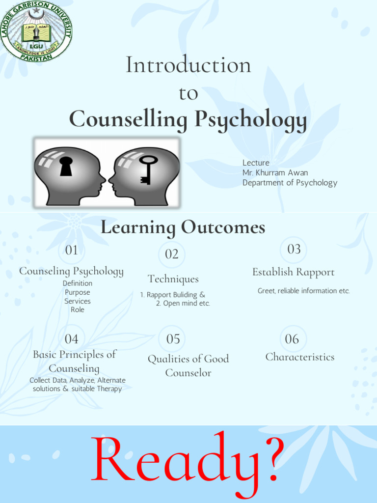 0.1. Counseling Psychology | PDF | Psychotherapy | Counseling Psychology