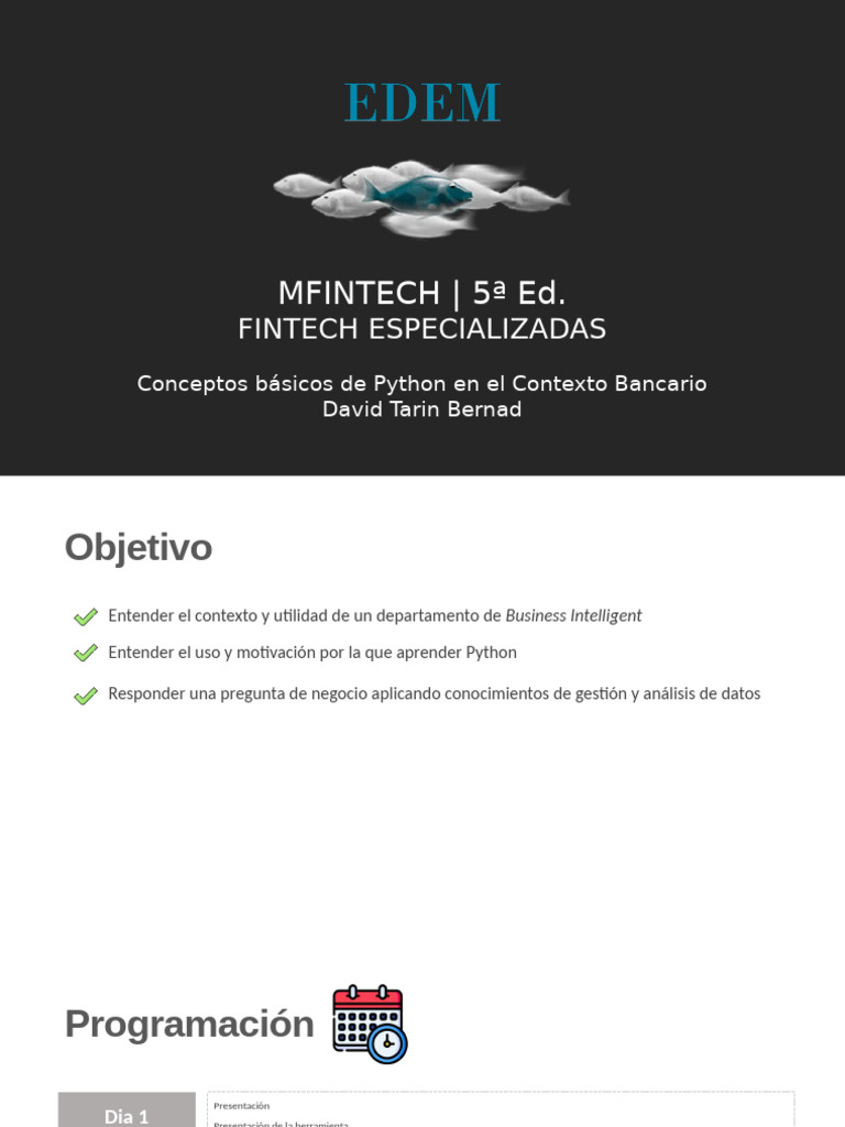 Python y BI en Finanzas: Guía Práctica | PDF | Lenguaje de programación ...