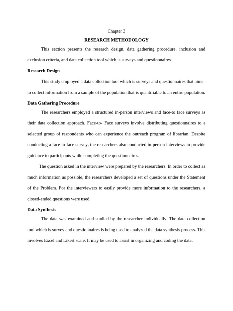Research Methodology for Outreach Programs | PDF | Survey Methodology ...