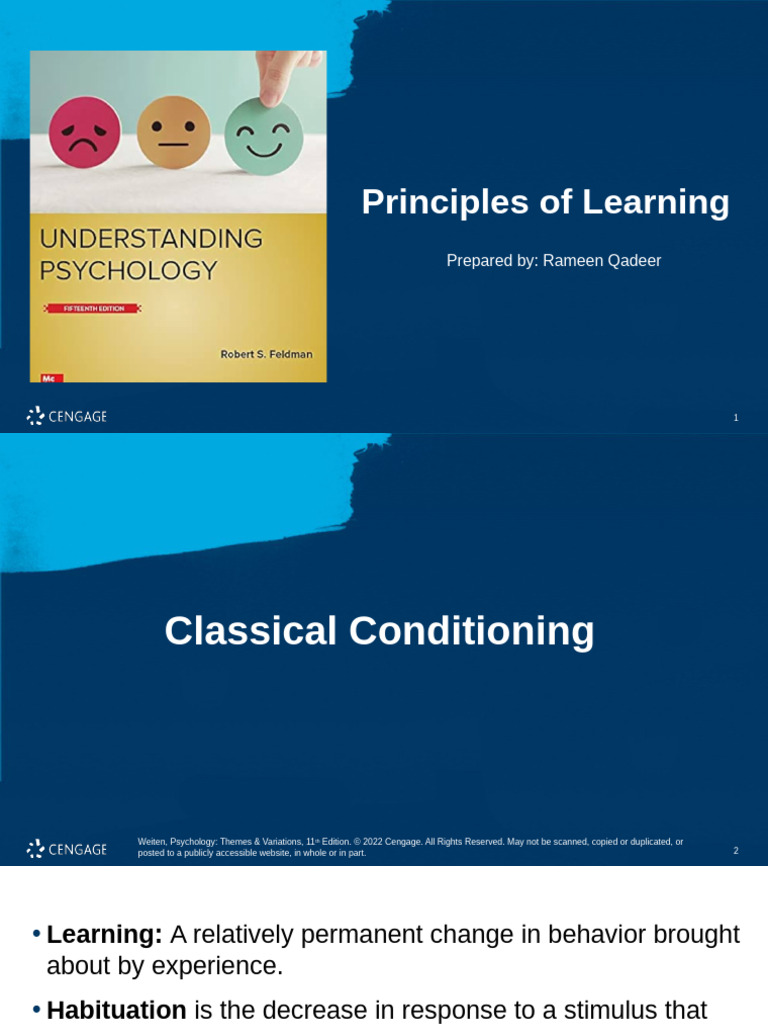Principles of Learning in Psychology | PDF | Classical Conditioning ...