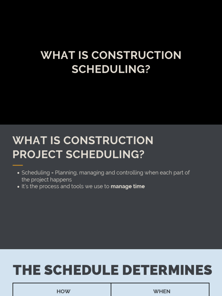 Understanding Construction Scheduling | PDF
