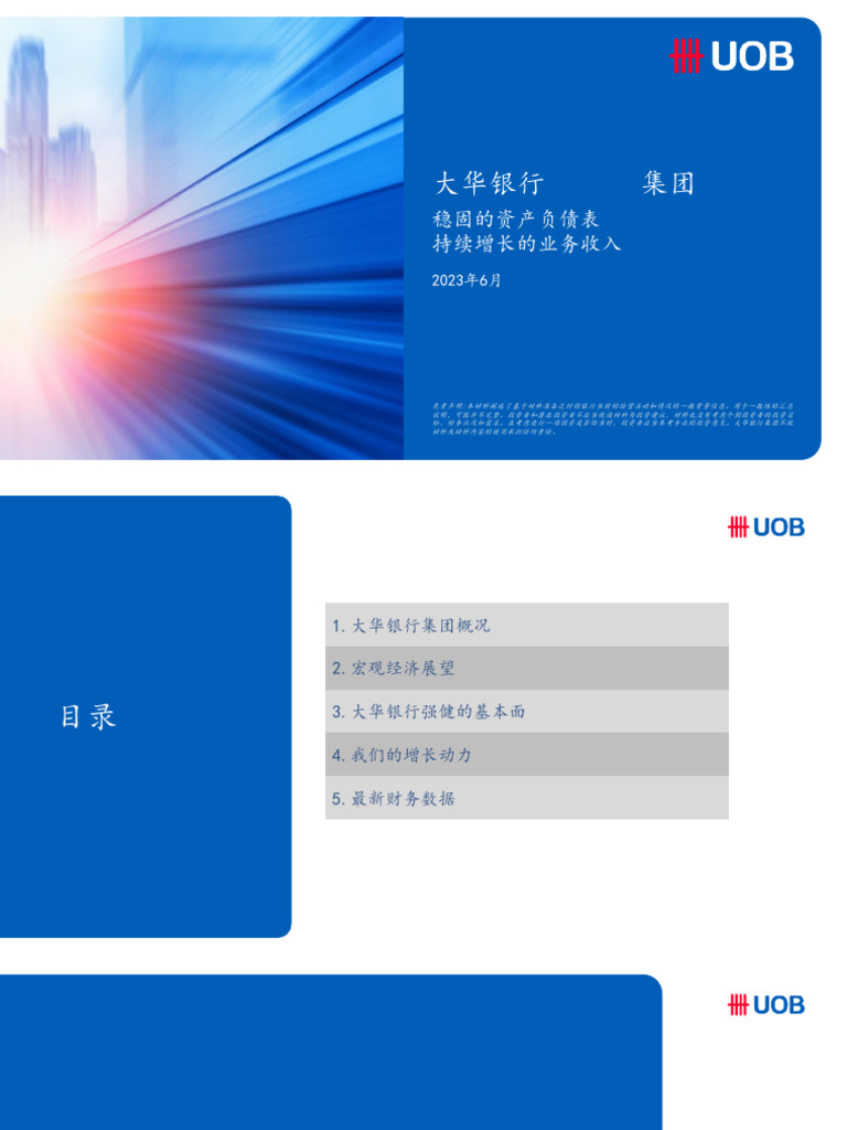 UOB Presentation June 2023 Chinese | PDF