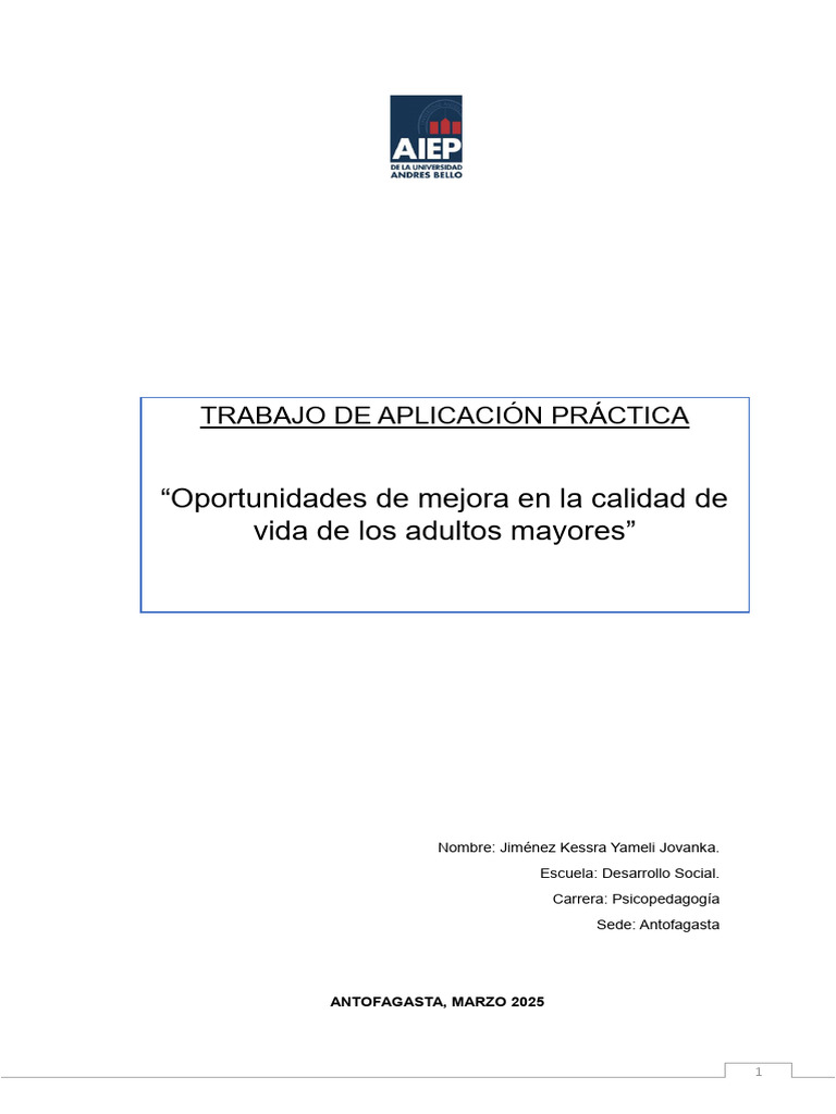 Mejora de la Calidad de Vida en Adultos Mayores | PDF | Adultos | Vejez