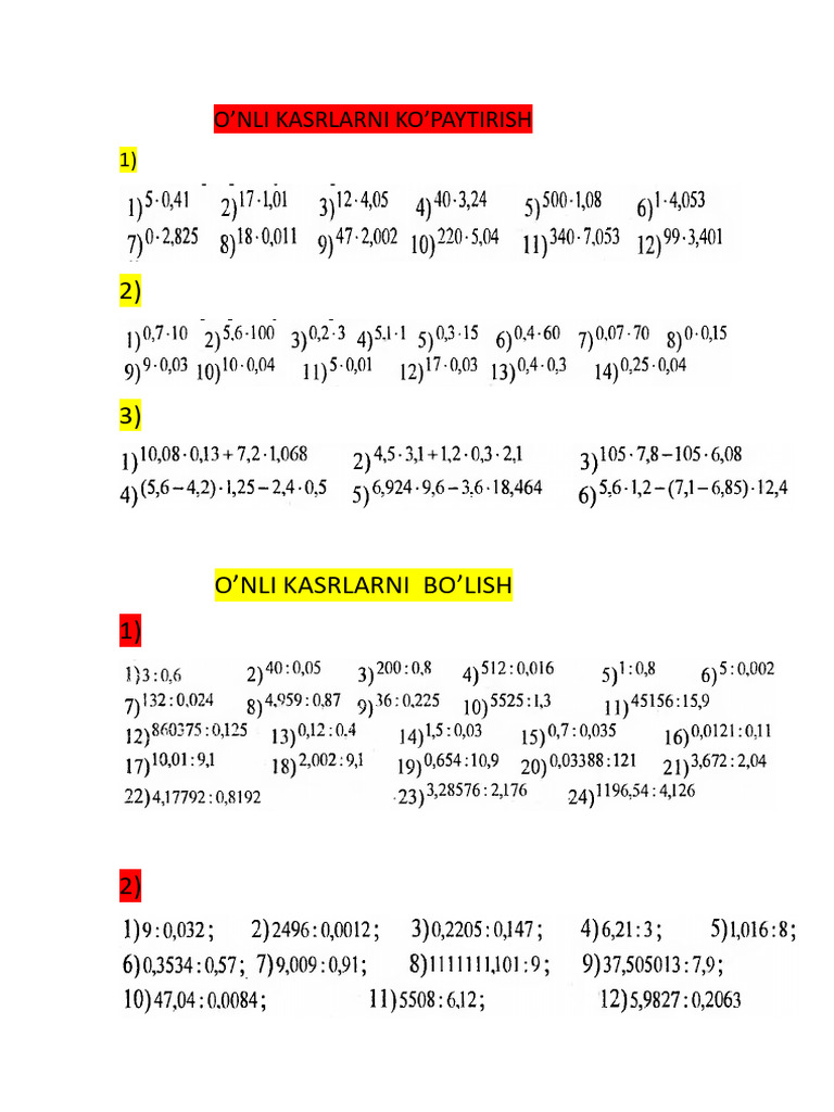 O'nli Kasr | PDF