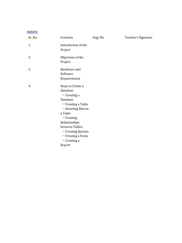 Database Project Guide: Steps & Requirements | PDF