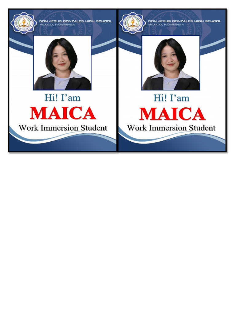 Name Tags Id | PDF