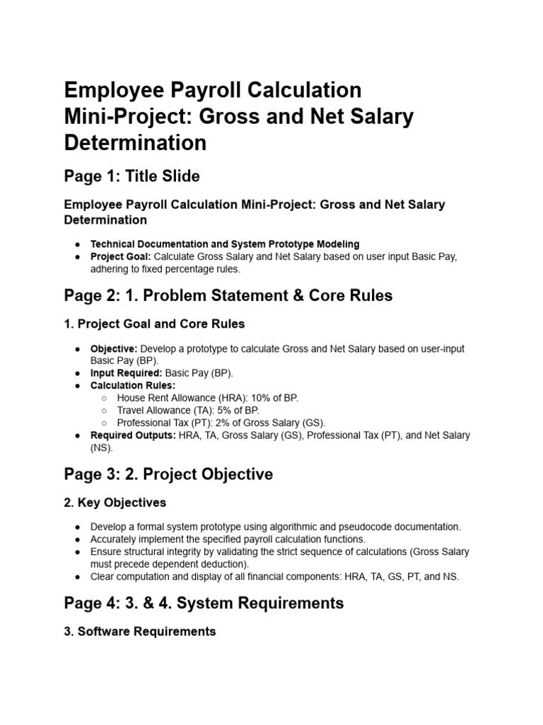 Employee Payroll Calculation Guide | PDF | Payroll | Computer Programming