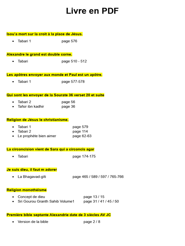 Analyse des croyances religieuses et textes | PDF | Coran | Islam