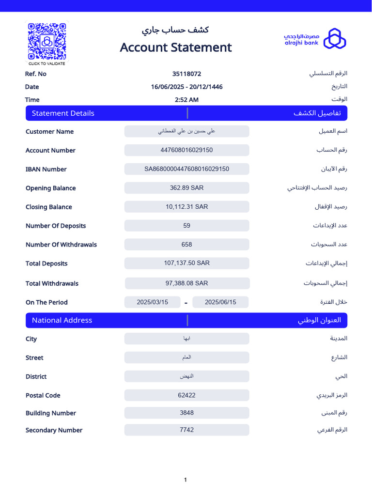 Account Statement Summary 2025 | PDF | Riyadh | Saudi Arabia