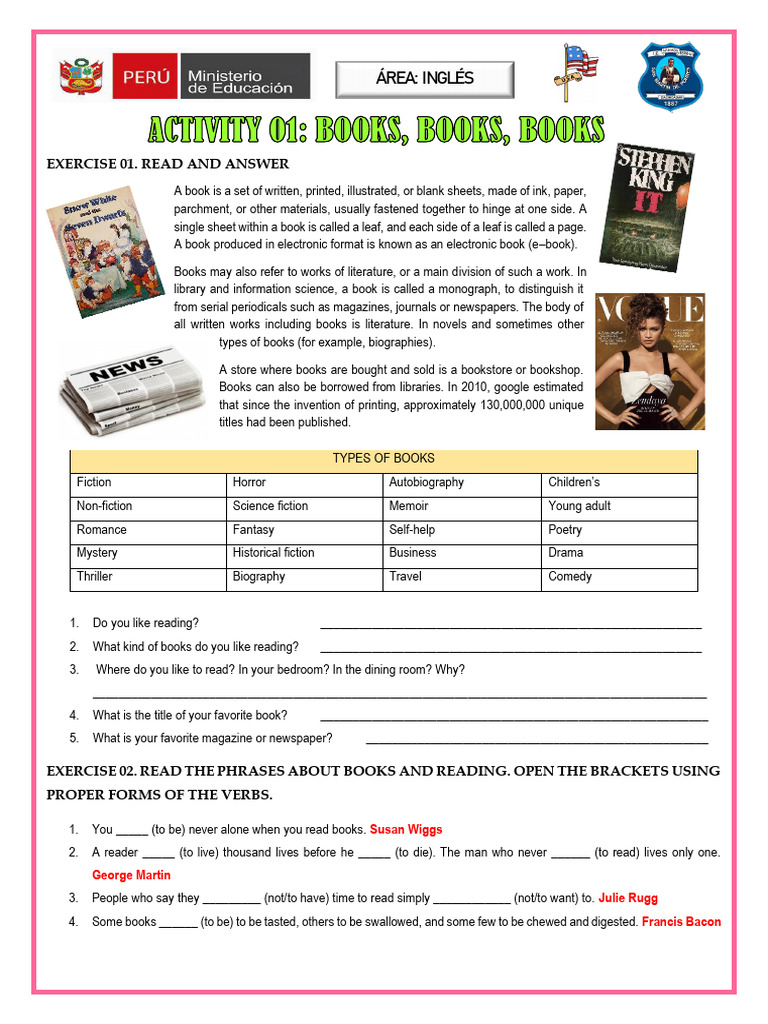 Understanding Books and Reading Exercises | PDF | Books