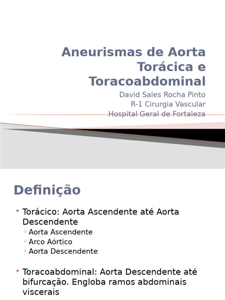 Aneurismas de Aorta Torácica e Toracoabdominal | PDF | Especialidades ...