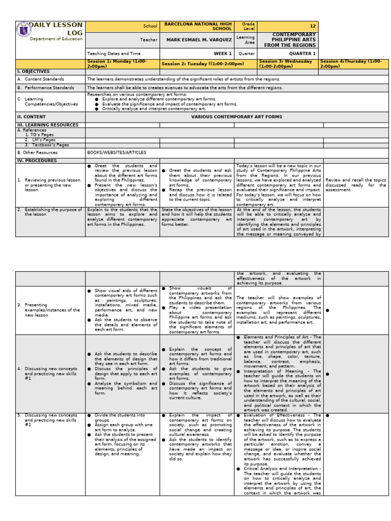 Cpar Q1 Week3 | PDF | Learning | Cognition