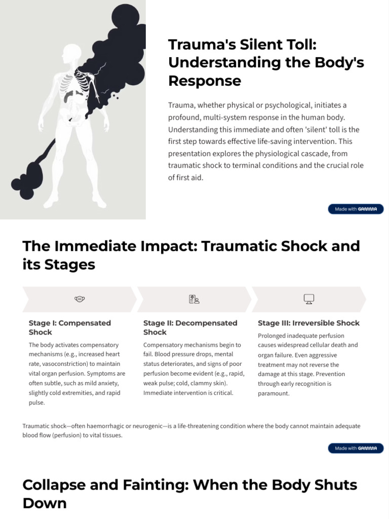 Traumas Silent Toll Understanding The Bodys Response | PDF | Shock ...