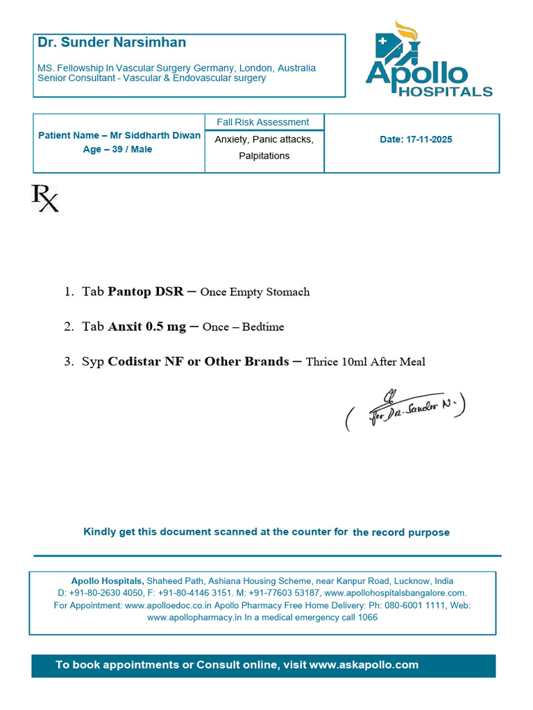 Apollo Prescription | PDF