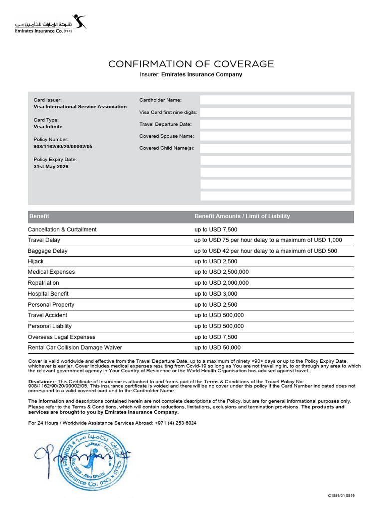 Confirmation of Coverage | PDF | Insurance