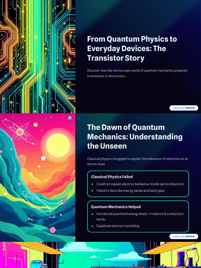 Transistor Evolution: Quantum Mechanics Unleashed | PDF | Transistor ...