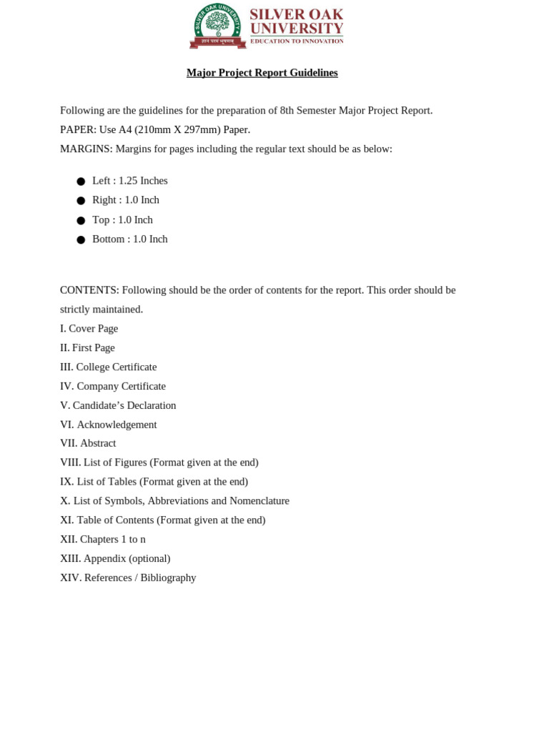 Major - Project Report - Thesis Guidelines 8EE - SOCET - Updated 5th ...