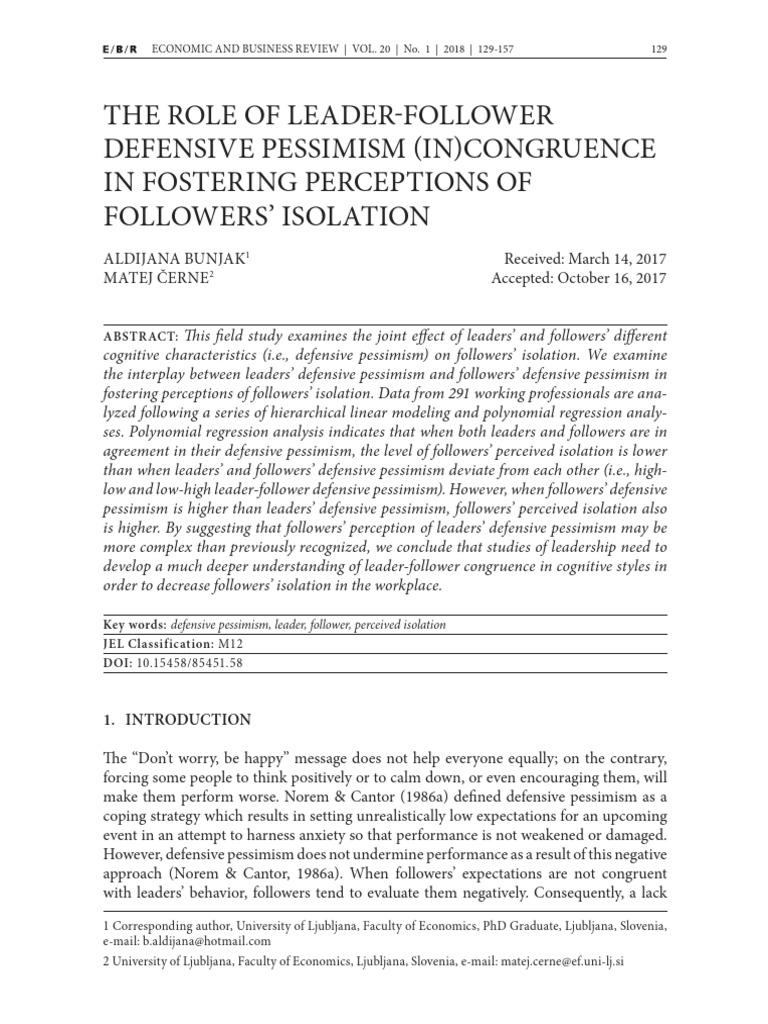The-Role-Of-Leader-Follower-Defensive-Pessimism-In-Congruence in ...