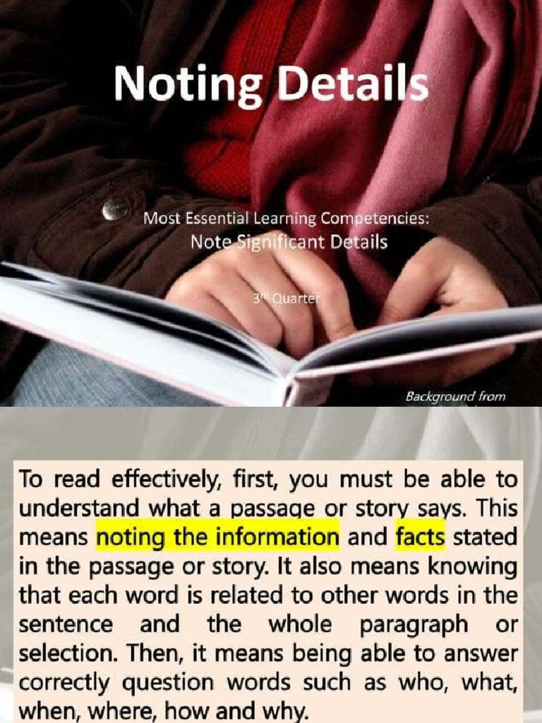 Eng6 Noting Details | PDF