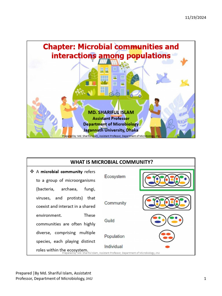 Microbial Communities and Interactions | PDF | Microorganism | Microbiology