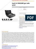 Gunvault Micro Vault XL MVB1000 Gun Safe Biometric Fingerprint
